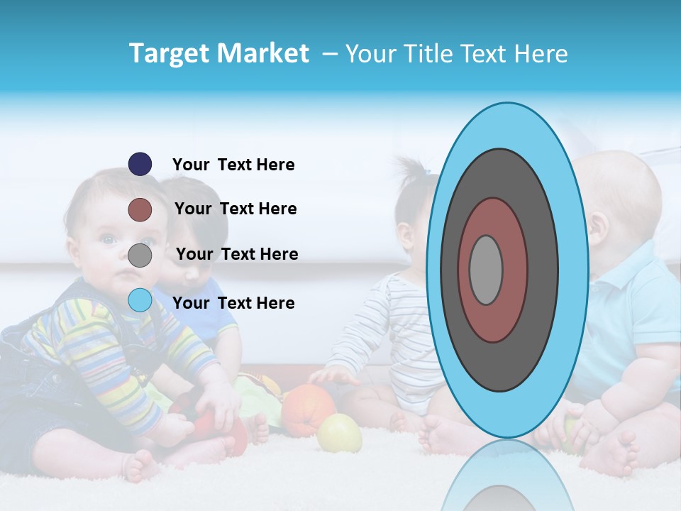 A Group Of Babies Sitting Next To Each Other PowerPoint Template