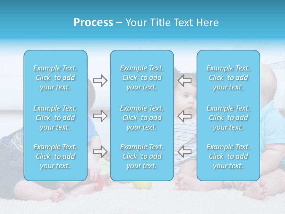 A Group Of Babies Sitting Next To Each Other PowerPoint Template
