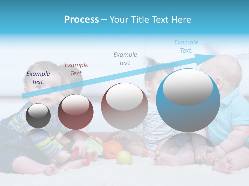 A Group Of Babies Sitting Next To Each Other PowerPoint Template
