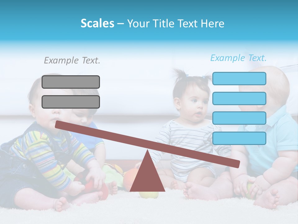A Group Of Babies Sitting Next To Each Other PowerPoint Template