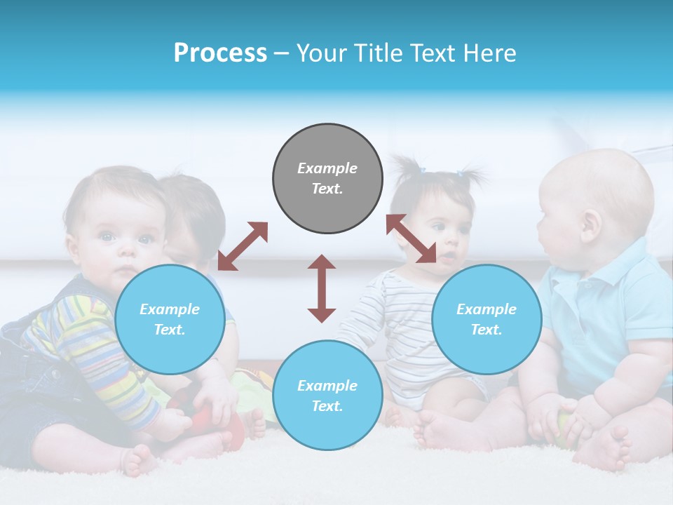A Group Of Babies Sitting Next To Each Other PowerPoint Template