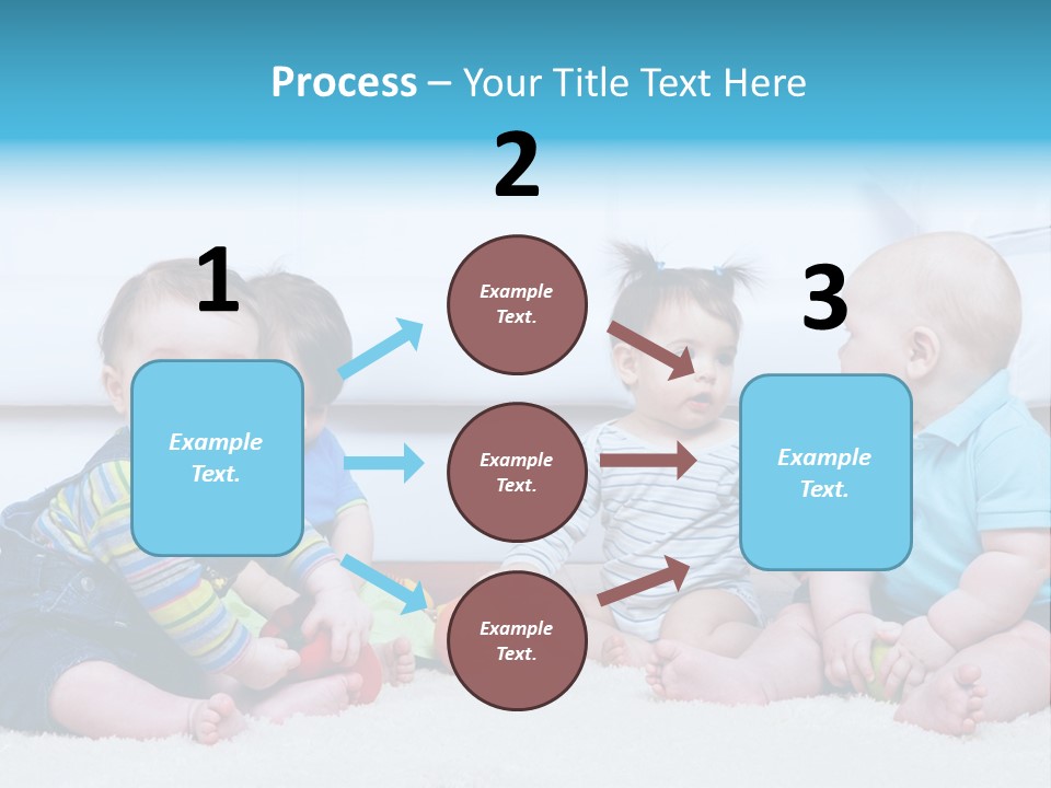 A Group Of Babies Sitting Next To Each Other PowerPoint Template