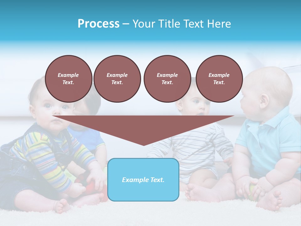 A Group Of Babies Sitting Next To Each Other PowerPoint Template