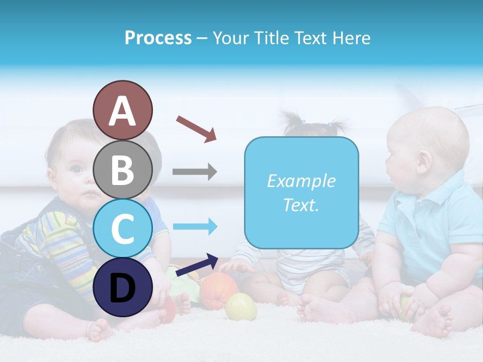 A Group Of Babies Sitting Next To Each Other PowerPoint Template