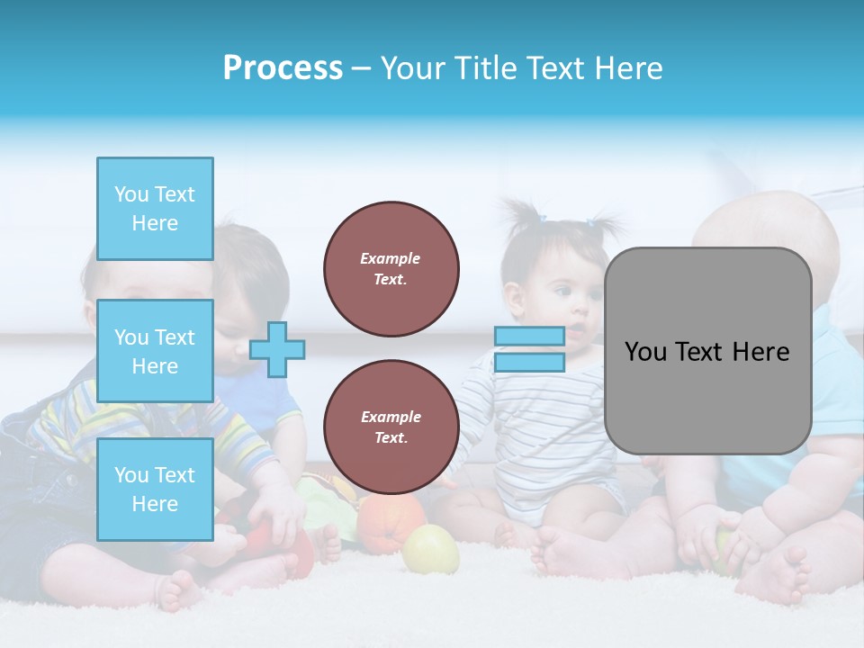 A Group Of Babies Sitting Next To Each Other PowerPoint Template