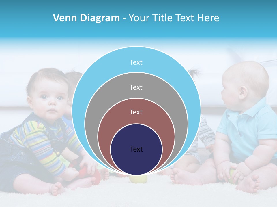 A Group Of Babies Sitting Next To Each Other PowerPoint Template