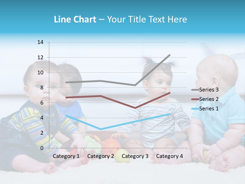 A Group Of Babies Sitting Next To Each Other PowerPoint Template