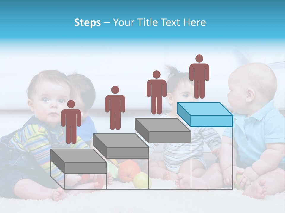 A Group Of Babies Sitting Next To Each Other PowerPoint Template