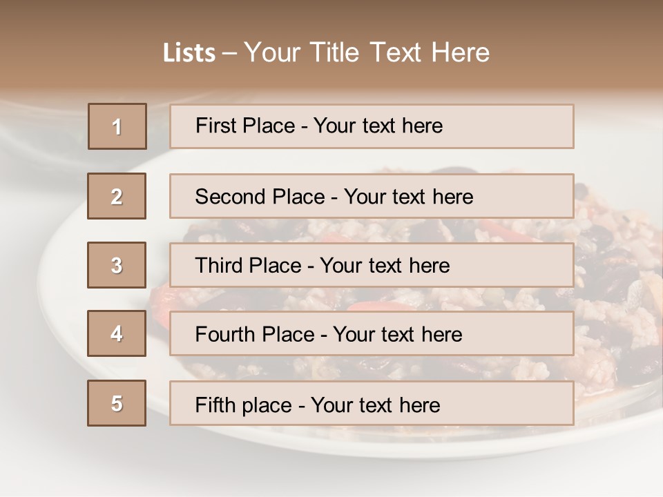 Kidney Bean Healthy Eating Meal PowerPoint Template