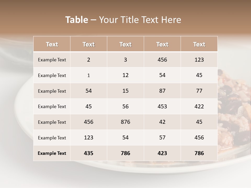 Kidney Bean Healthy Eating Meal PowerPoint Template
