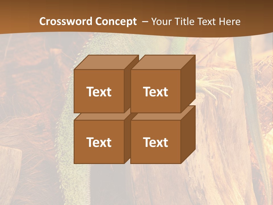 Portrait Reptile Looking PowerPoint Template