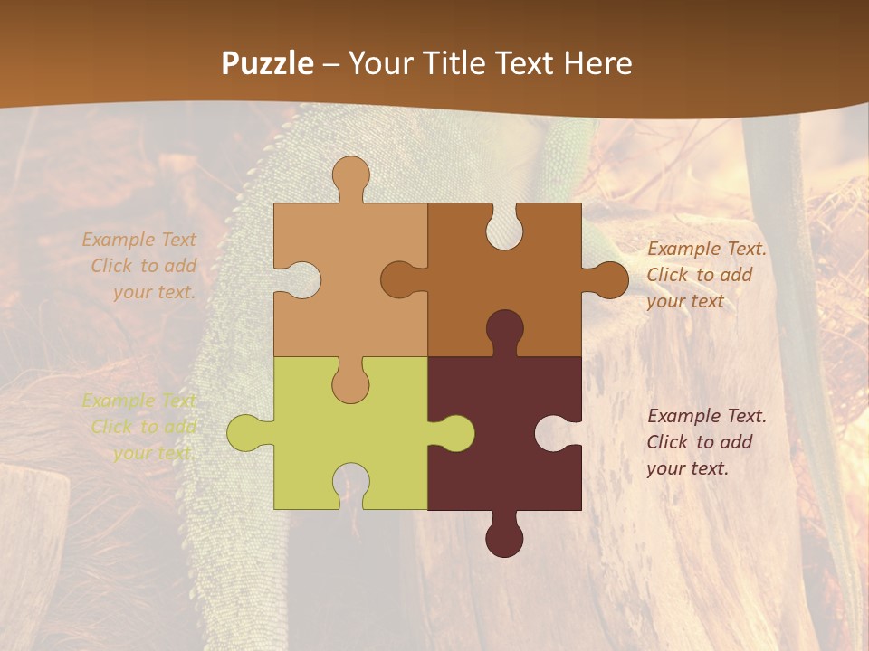 Portrait Reptile Looking PowerPoint Template