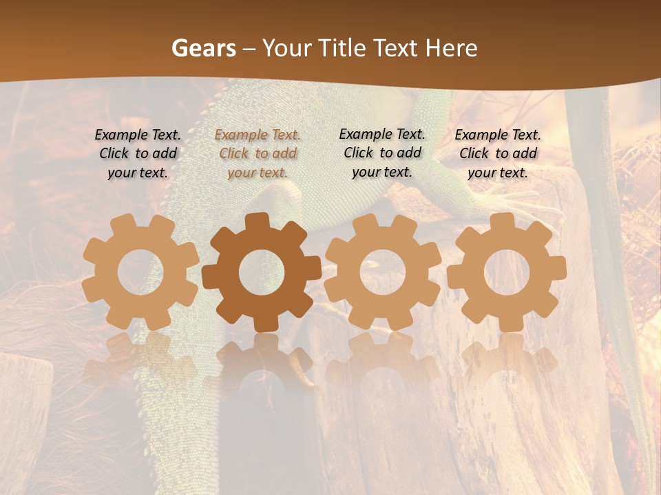 Portrait Reptile Looking PowerPoint Template