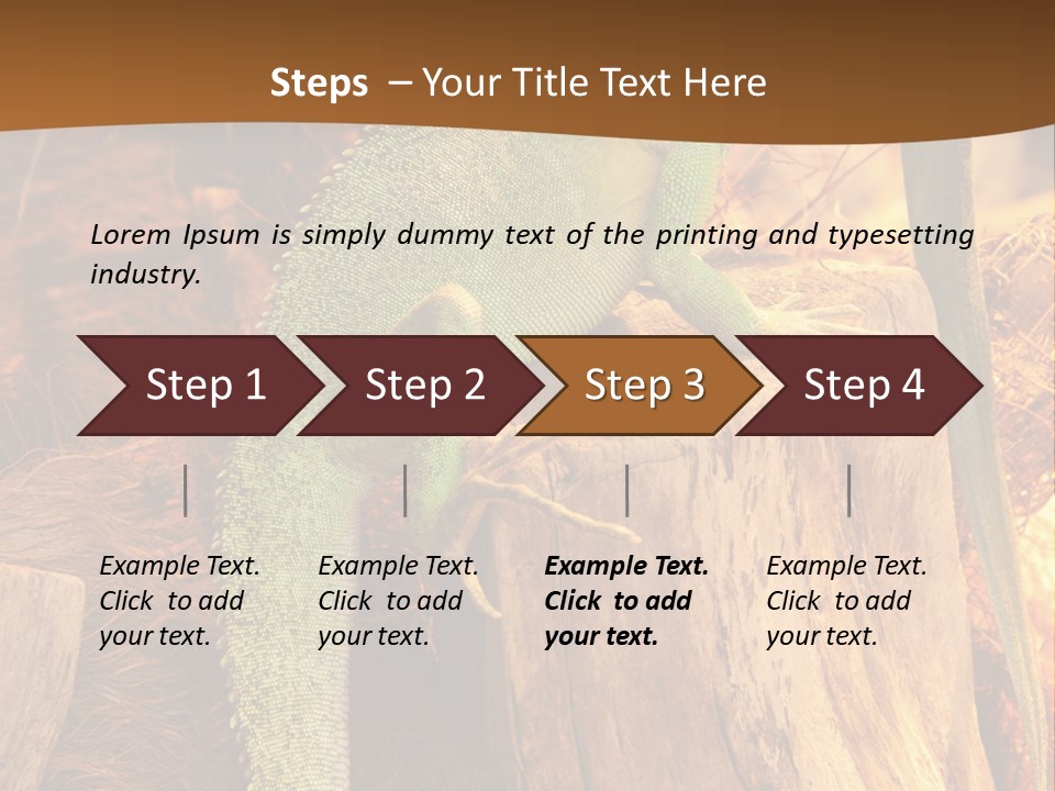 Portrait Reptile Looking PowerPoint Template
