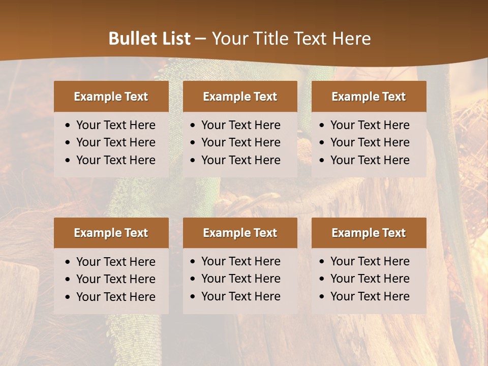 Portrait Reptile Looking PowerPoint Template
