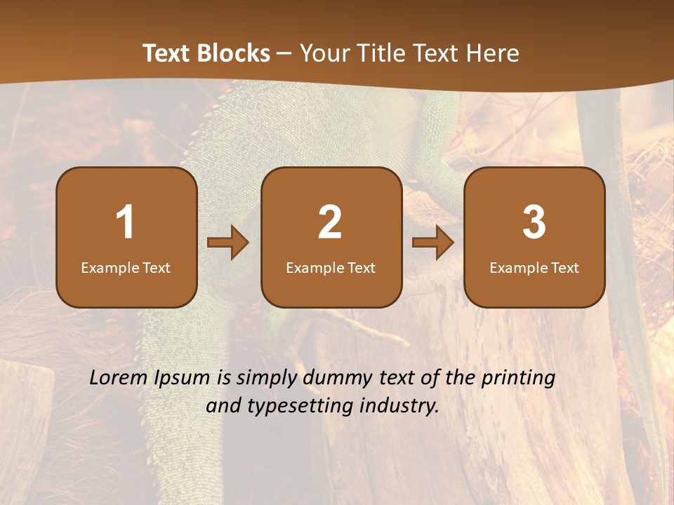 Portrait Reptile Looking PowerPoint Template