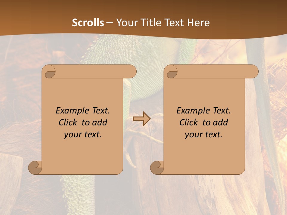 Portrait Reptile Looking PowerPoint Template