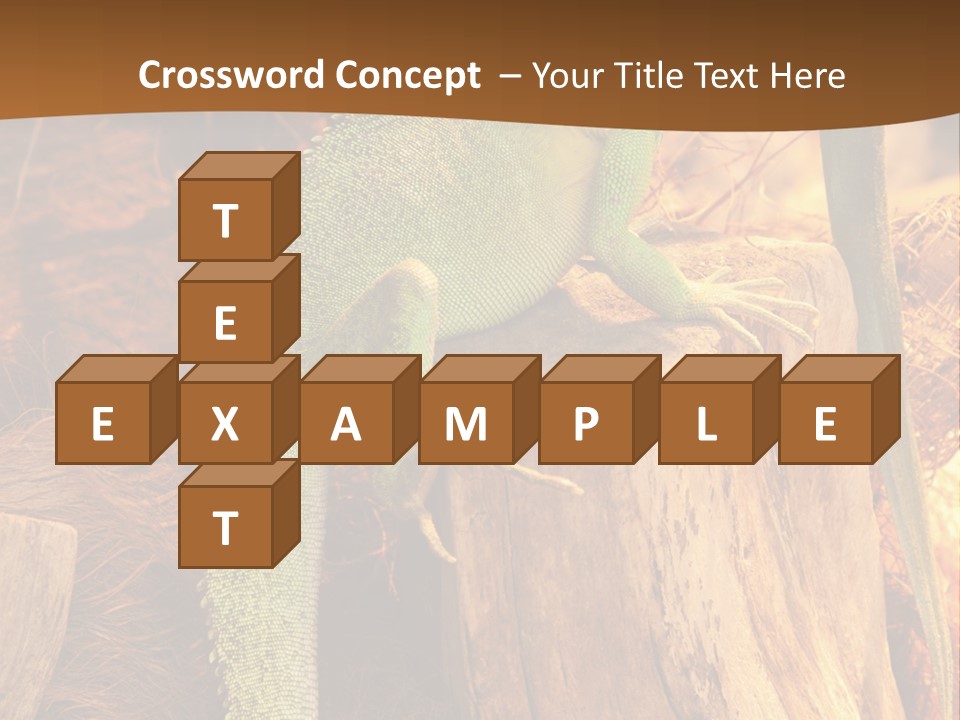 Portrait Reptile Looking PowerPoint Template