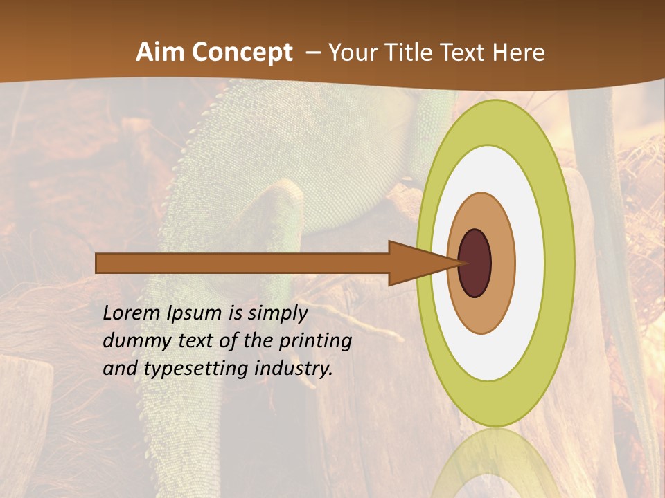 Portrait Reptile Looking PowerPoint Template