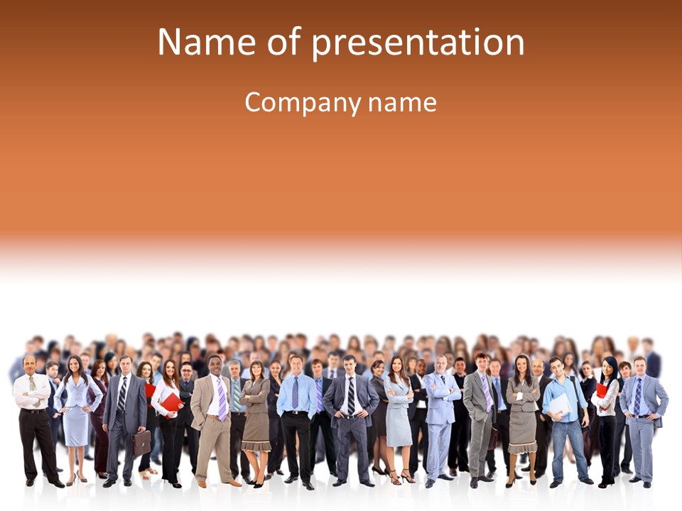 Chief Businessmen Group PowerPoint Template