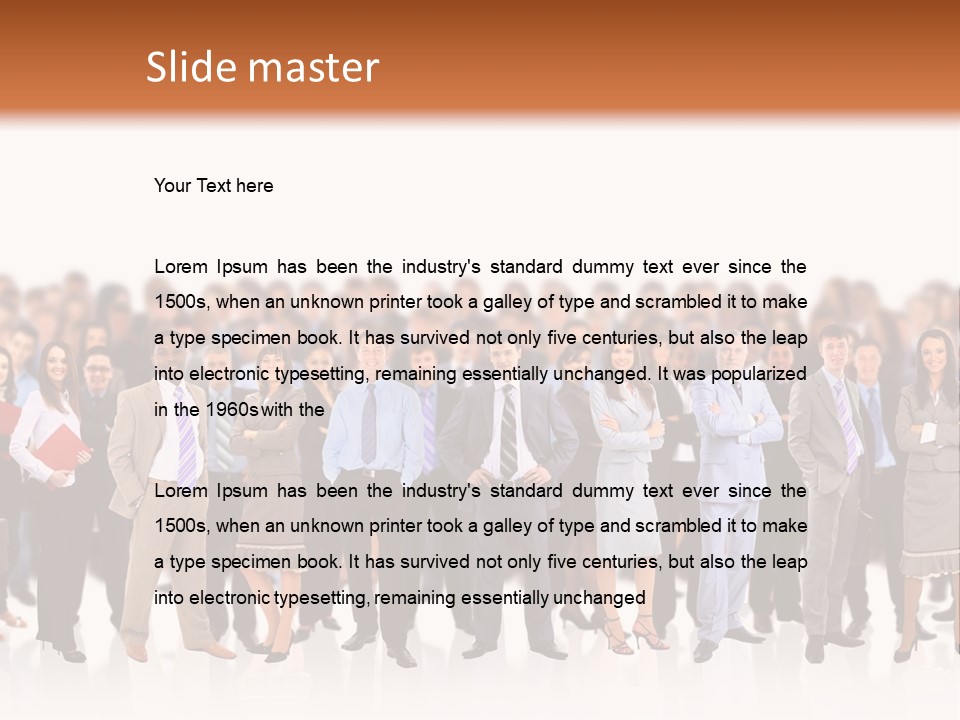 Chief Businessmen Group PowerPoint Template