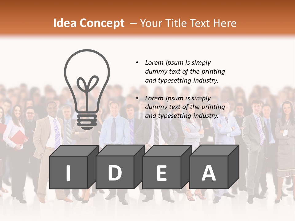 Chief Businessmen Group PowerPoint Template