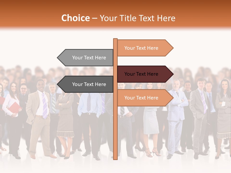 Chief Businessmen Group PowerPoint Template