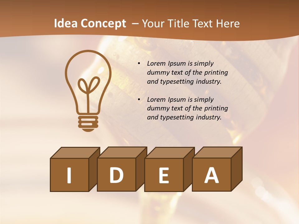 Wood Vitamin Pot PowerPoint Template