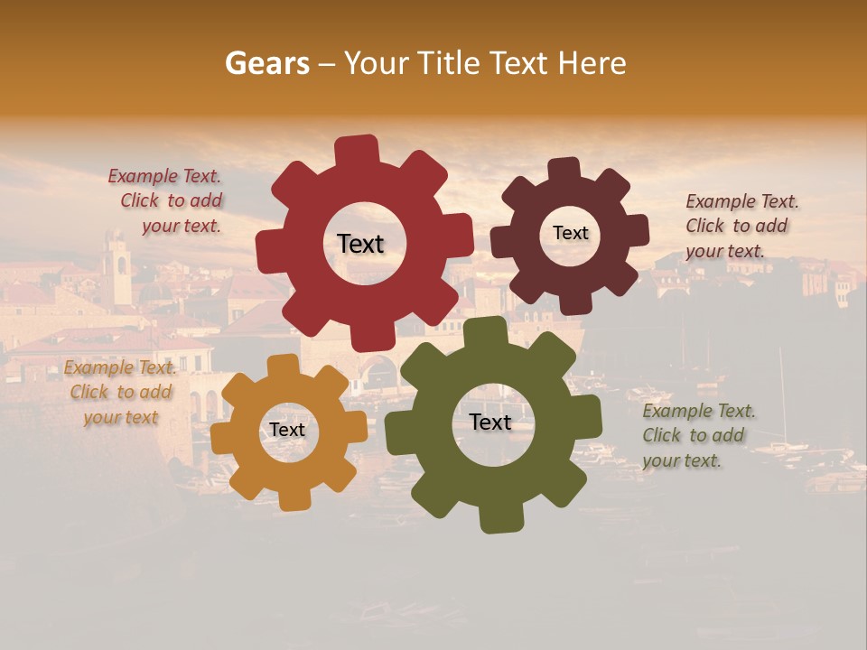 Boat Coastline Religion PowerPoint Template