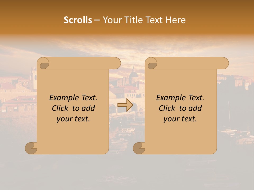 Boat Coastline Religion PowerPoint Template