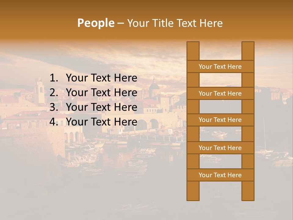 Boat Coastline Religion PowerPoint Template