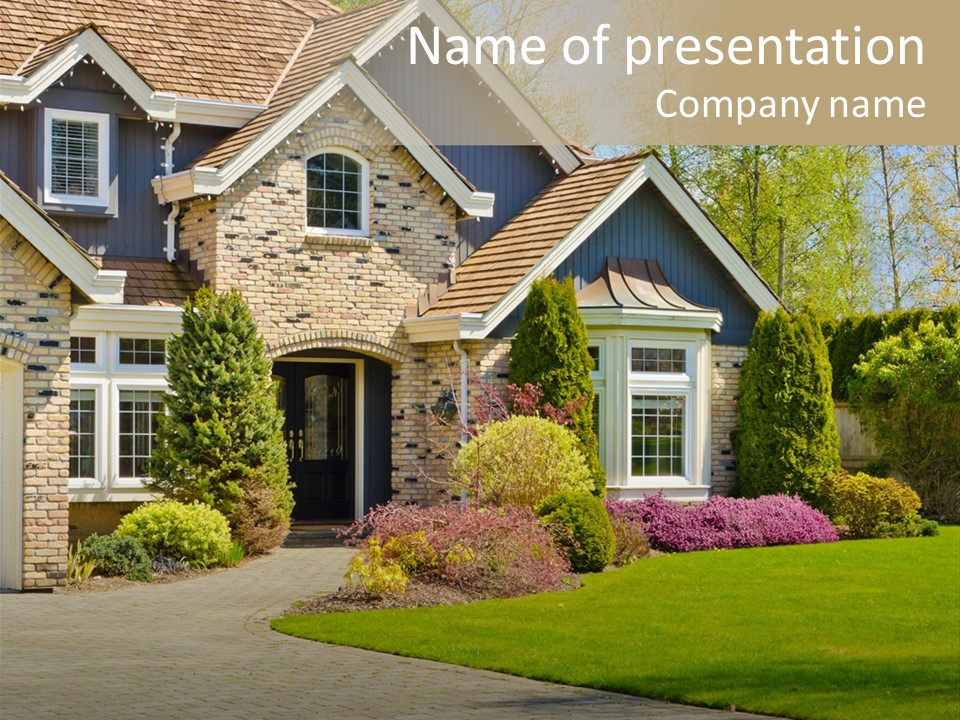 White Suburban Luxury PowerPoint Template