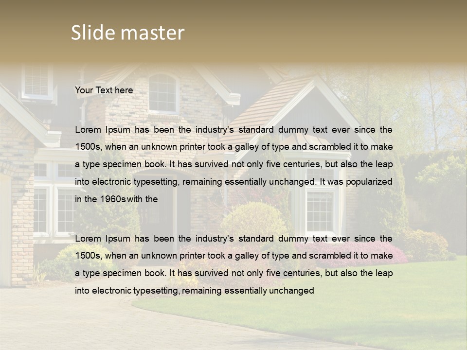 White Suburban Luxury PowerPoint Template