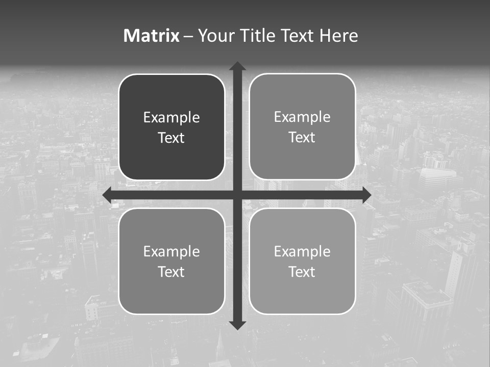 Sunset Skyscraper View PowerPoint Template