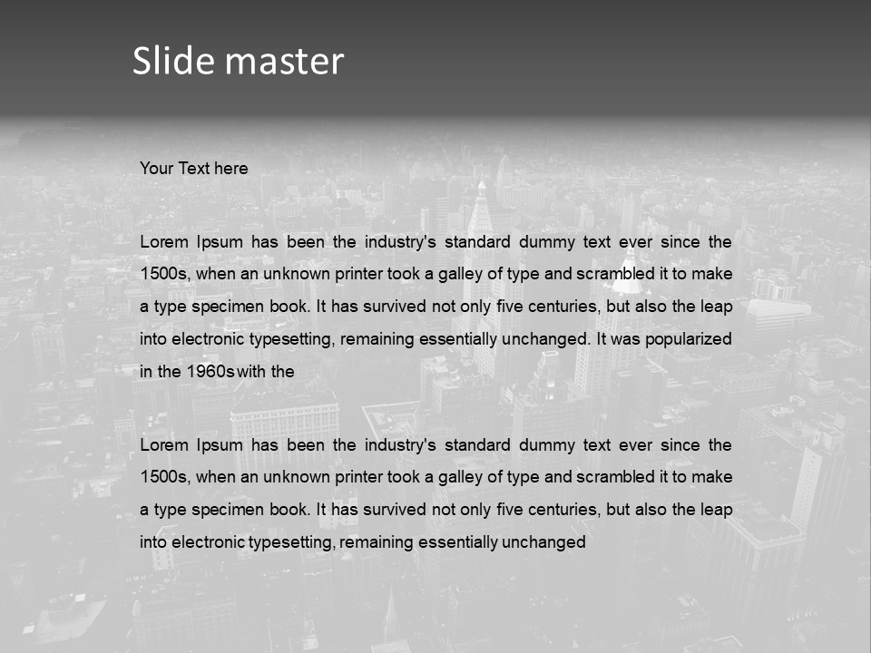 Sunset Skyscraper View PowerPoint Template