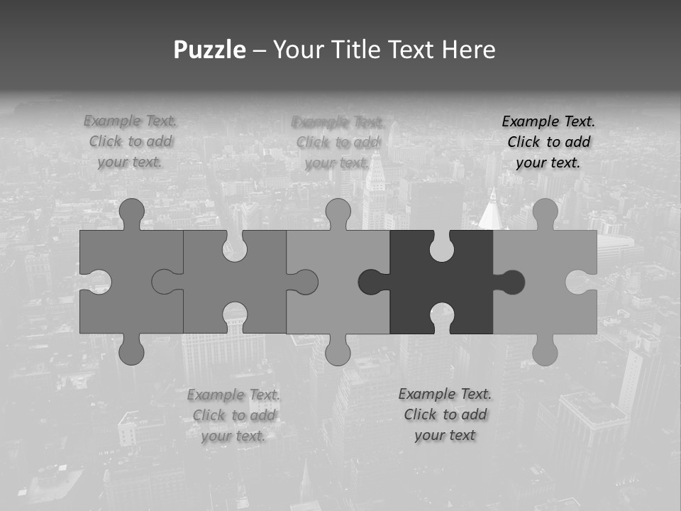 Sunset Skyscraper View PowerPoint Template