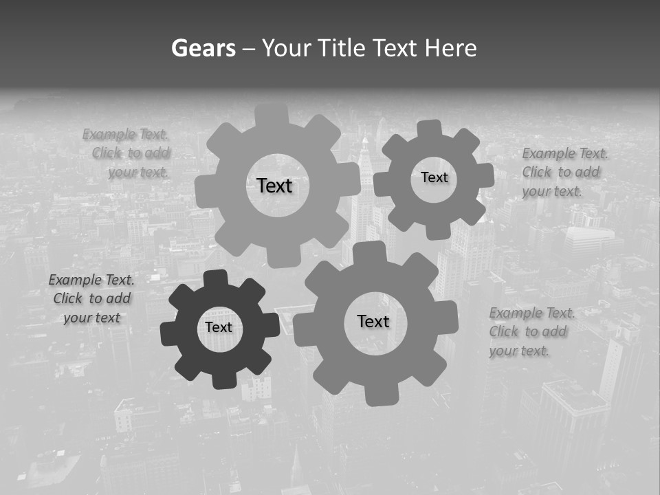 Sunset Skyscraper View PowerPoint Template