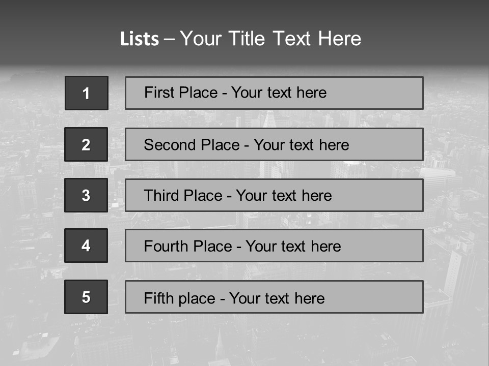 Sunset Skyscraper View PowerPoint Template