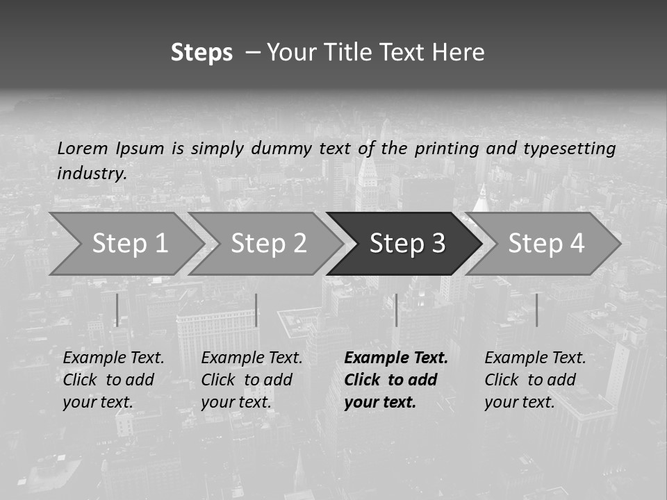 Sunset Skyscraper View PowerPoint Template
