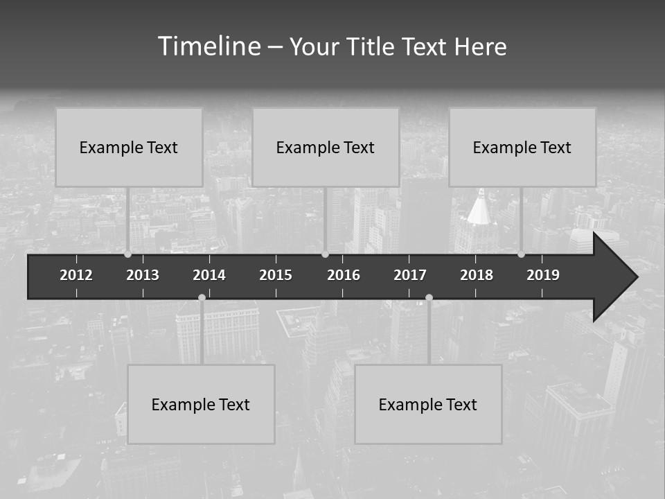 Sunset Skyscraper View PowerPoint Template