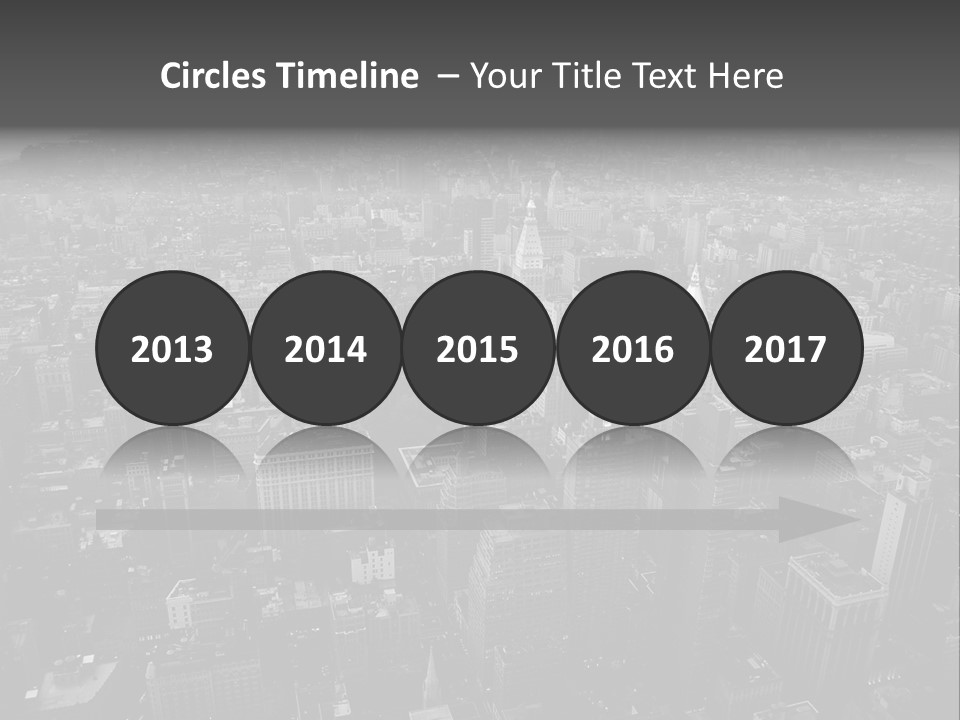 Sunset Skyscraper View PowerPoint Template