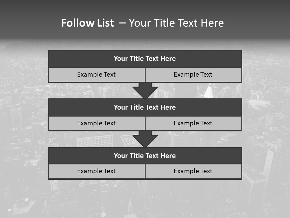 Sunset Skyscraper View PowerPoint Template