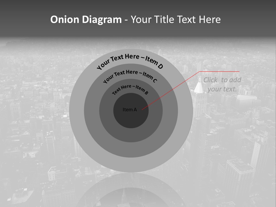 Sunset Skyscraper View PowerPoint Template