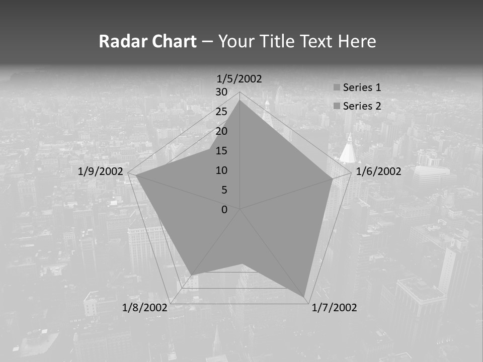 Sunset Skyscraper View PowerPoint Template