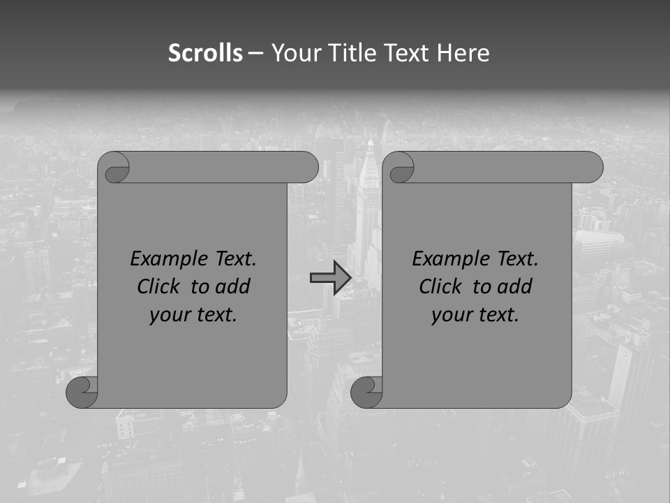 Sunset Skyscraper View PowerPoint Template