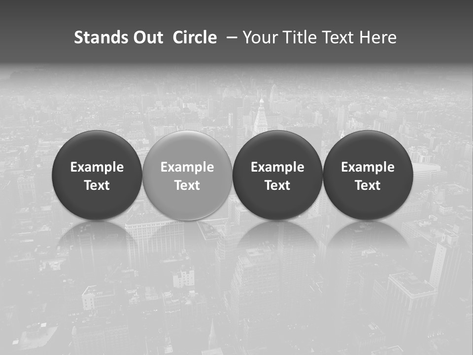 Sunset Skyscraper View PowerPoint Template