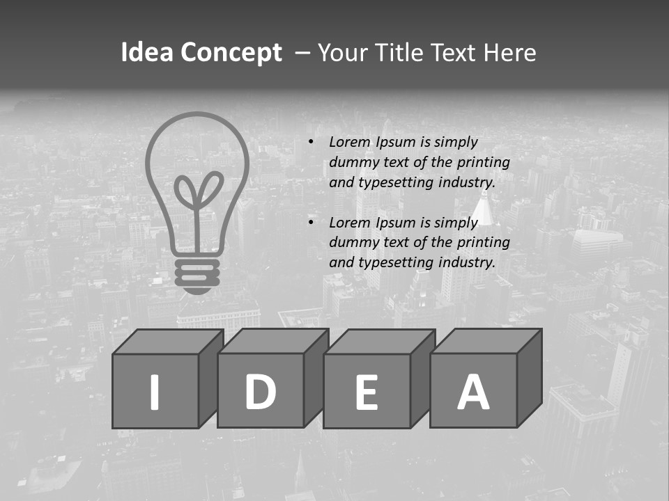 Sunset Skyscraper View PowerPoint Template