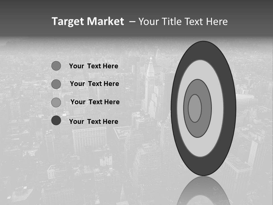 Sunset Skyscraper View PowerPoint Template