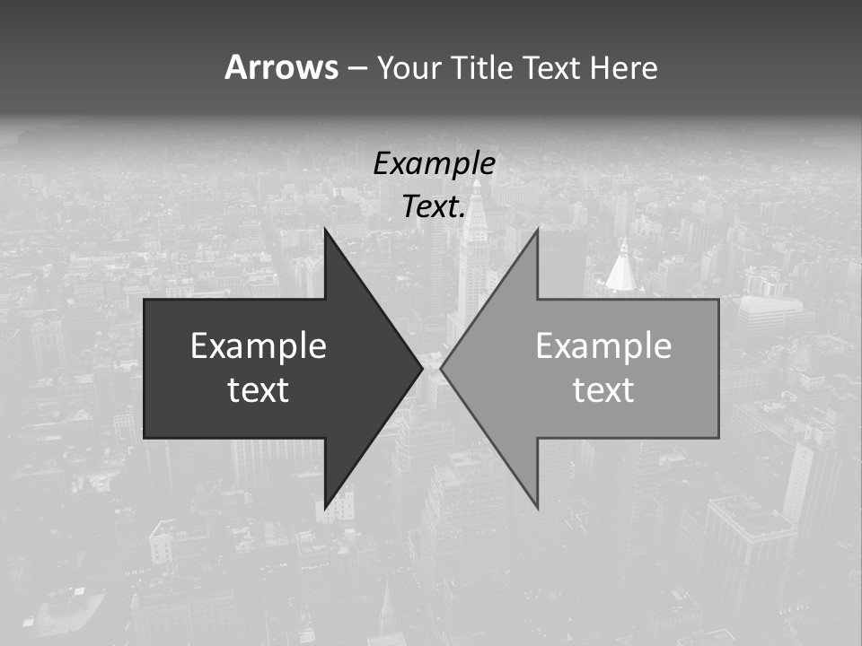 Sunset Skyscraper View PowerPoint Template