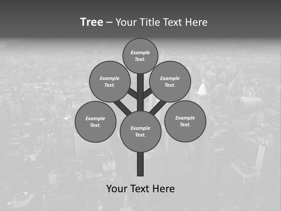 Sunset Skyscraper View PowerPoint Template